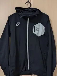 asics フード付きジャケット黒　レディース M