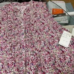 新品未使用　コットン花柄　ノースリーブチュニック