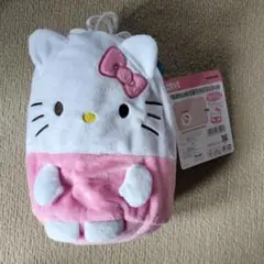 サンリオ ハローキティ マスコット巾着付きブランケット 約70×100cm