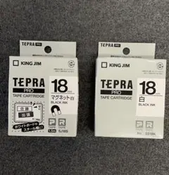 セット商品 キングジム テープカートリッジ テプラPRO SJ18SとSS18K