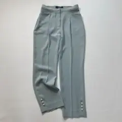 【現行タグ】M'S GRACY　パールボタン テーパードパンツ ミント 36