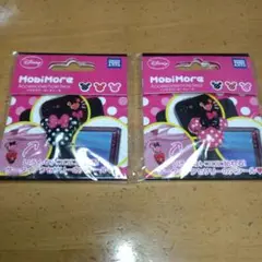 Disney MobiMore アクセサリーホールシール ２点セット 黒 ピンク