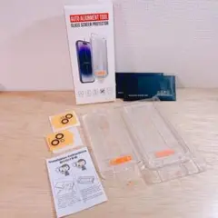 1点限り！iPhone15 Plus ガラスフィルム2枚　 カメラフィルム2枚