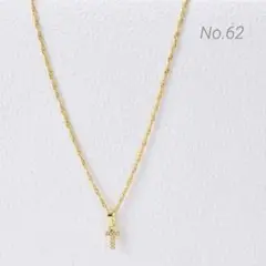 レディースネックレス ゴールドチェーンネックレス 18kGP Tチャーム45㎝