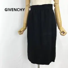 90s 日本製 GIVENCHY ジバンシー リネンスカート ブラック 8