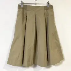 【ユニクロ】フレアスカート タック有 ウエストゴム ポケット有 ひざ丈 M