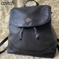 ✨極美品✨コーチ エル リュック バックパック チェーン 黒 F72645
