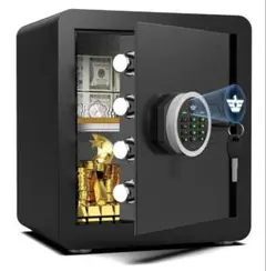 VIAWELL 金庫 家庭用 40L 小型 電子金庫 防災防犯 電子式テンキー