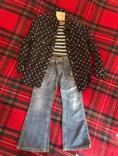 EDWIN  Lee  kids ジーンズ　ベルボトムパンツ