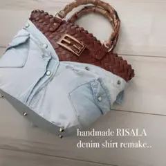 デニム リメイク シャツ トート