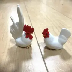 ニワトリ　置物　陶器製0