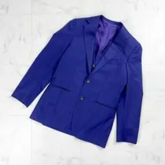 美品 ARTISAN ストライプテーラードジャケット＆ベスト 紺 S*CD941