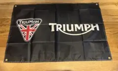 トライアンフ　TRIUMPH　フラッグ　ブラック① A×