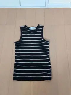 ストライプ ノースリーブタンクトップ