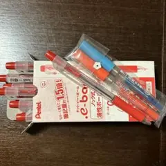 ぺんてる ドットイー・ボール 0.5mm 赤ボールペン