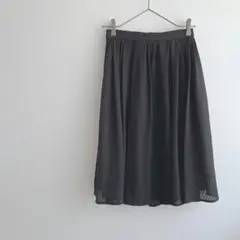 ロペピクニック　膝丈スカート　ブラックギンガムチェック　38　シンプル
