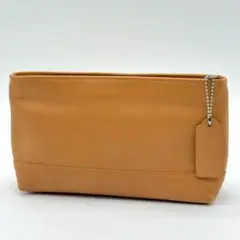 【美品】OLDCOACH ポーチ ポシェット メイクポーチ ハンドバッグ 茶色