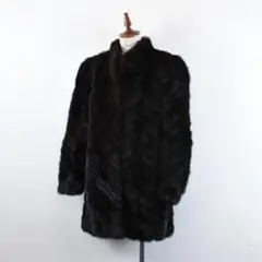 サガミンク レディース 毛皮 ファーコート ジャケット ブラウン系 13