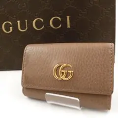 ✨美品 大人気✨GUCCI キーケース 6連 GG柄 マーモント ベージュ