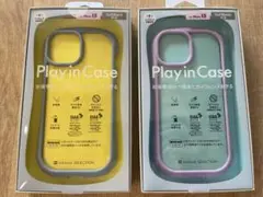 Play in Case iPhone 15 （スモークブルー・ペールパープル）