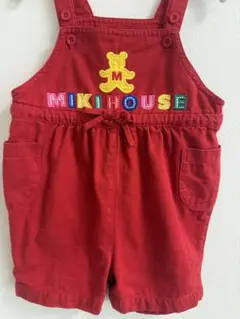 MIKI HOUSE レトロ　赤　オーバーオール 80サイズ