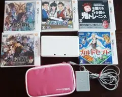 ニンテンドー3DS本体（ホワイト）＋ソフト5本セット＋ポーチ付き