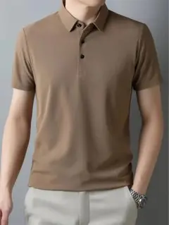ポロシャツ　ブラウン　 M（=XL)