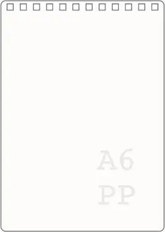 売り切りセール❣️A6 短辺とじ, 乳白色, 半透明, 0.75mm厚, 2枚1組