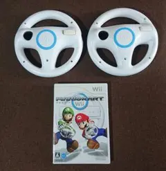 マリオカートwii ゲームソフト ハンドル2台 個 セット