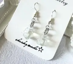 大人気‼️再販‼️溶けていく氷のピアス③　シルバー　フックピアス　 イヤリング変更可
