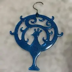クジャク　鍋敷き