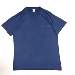 80s フルーツオブザルーム 無地 ポケットＴシャツ シングルステッチUSA製