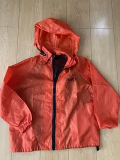 Hanes オレンジ フード付き　レインコート　120