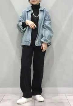 値下げ❣️新品　スウェットバレルレッグパンツ　ブラック　S