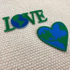 刺繡ワッペン　人気　残り少　アースLOVEセット特価　SH036