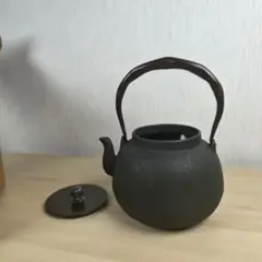 銚子　鉄瓶　染付替え蓋付き　龍敏堂　茶道具 銚子 鉄瓶 染付替え蓋付き 龍敏堂 茶道具