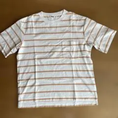 ★UNIQLO U ホワイト ストライプ Tシャツ L