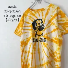 anvil/アンヴィル★ZIG-ZAG★タイダイTシャツ★半袖★オレンジ★S