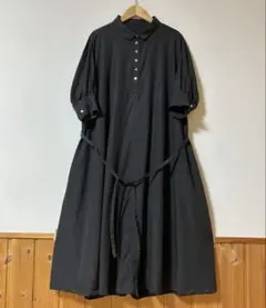 watarire teshioni ゆったりAラインワンピース 黒