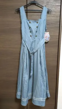 しまむら×くる実　マリンアカデミアシリーズ　ジャンパースカート　サックス