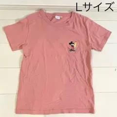 ミッキー フララニハワイ 半袖Tシャツ ピンク ディズニー 古着　サーフミッキー
