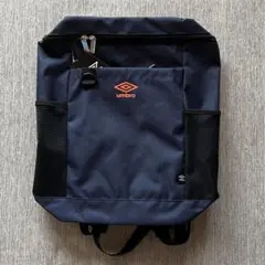 送料込 UMBRO アンブロ スクエアリュック バックパック ネイビー サッカー