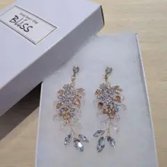 【美品】BLISS フラワーリーフモチーフピアス