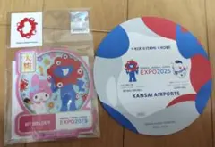 新品　未開封　大阪関西万博　ミャクミャク　マイメロディ　ステッカー　コースター
