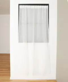 3COINS 麻風スタイルカーテン：180×100cm 白