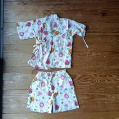 カラフル花柄 甚平 100cm