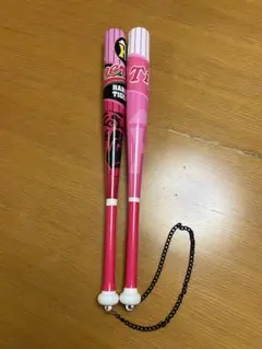 阪神タイガース メガホン ピンクストライプ チェーン付き
