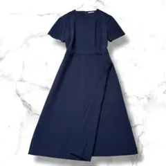 【2024】美品★セオリーリュクス　LIVE2　洗える ワンピース　42　紺
