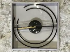 【3coins】モダンデザイン 掛時計 黒