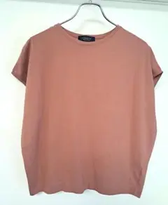 JUSGLITTYジャスグリッティーゆるTシャツノースリーブ （モカピンク）2